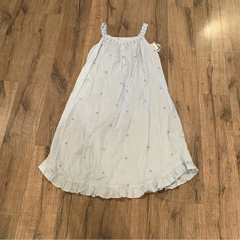 3453 JcPenny NWT Nightgown Sleeveless Floral Print Ruffled Hem Medium